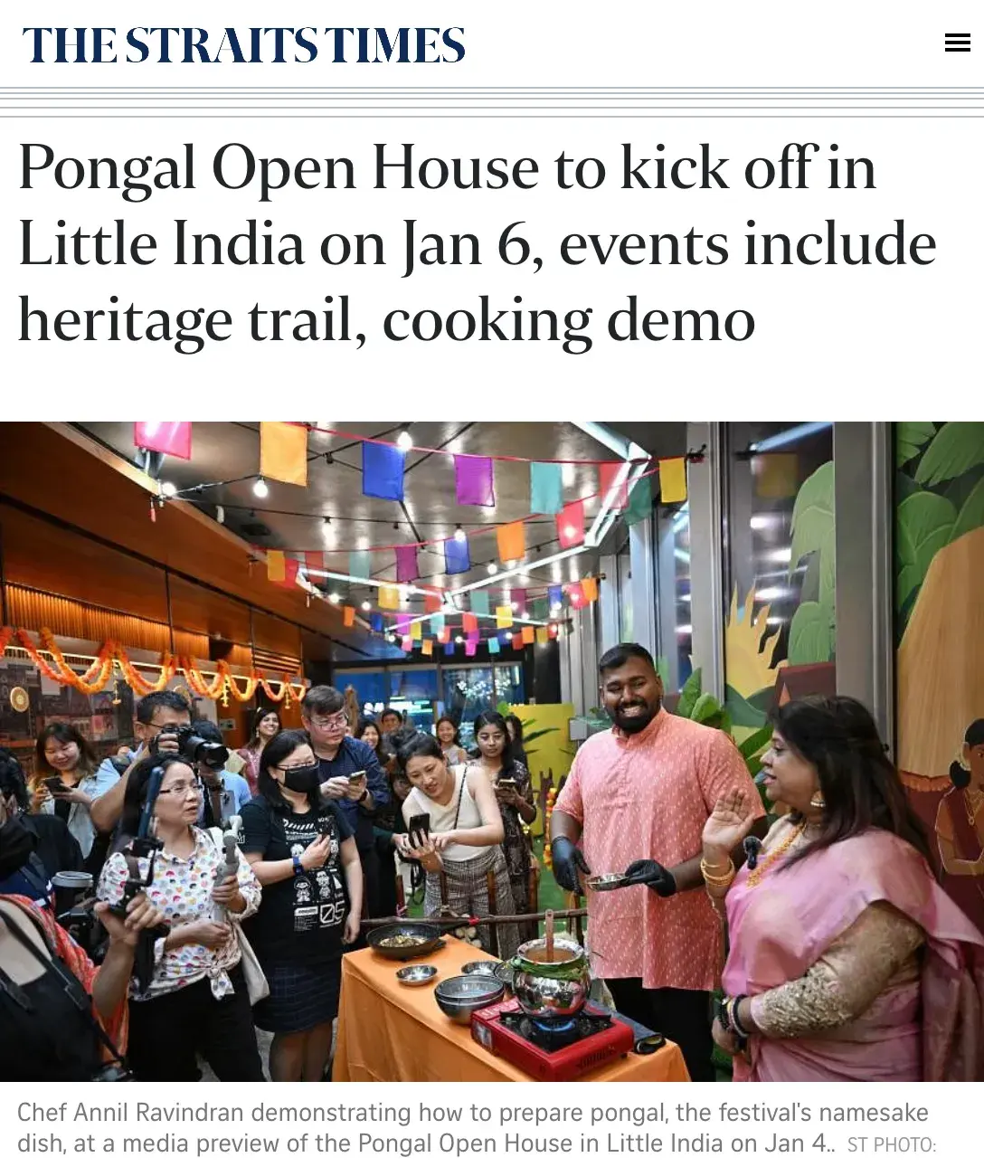 The Straits Times article screenshot