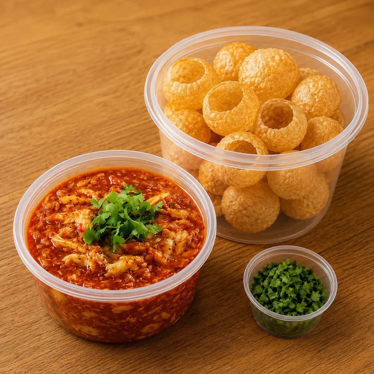 Chili Crab Pani Poori
