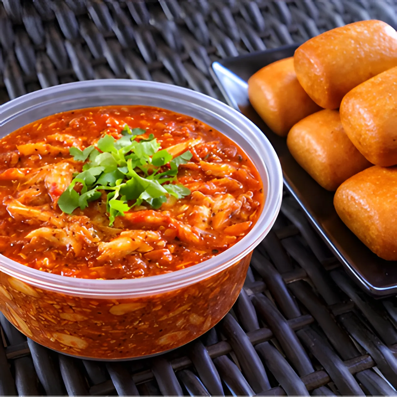 Chili Crab Dip with Man Tou
