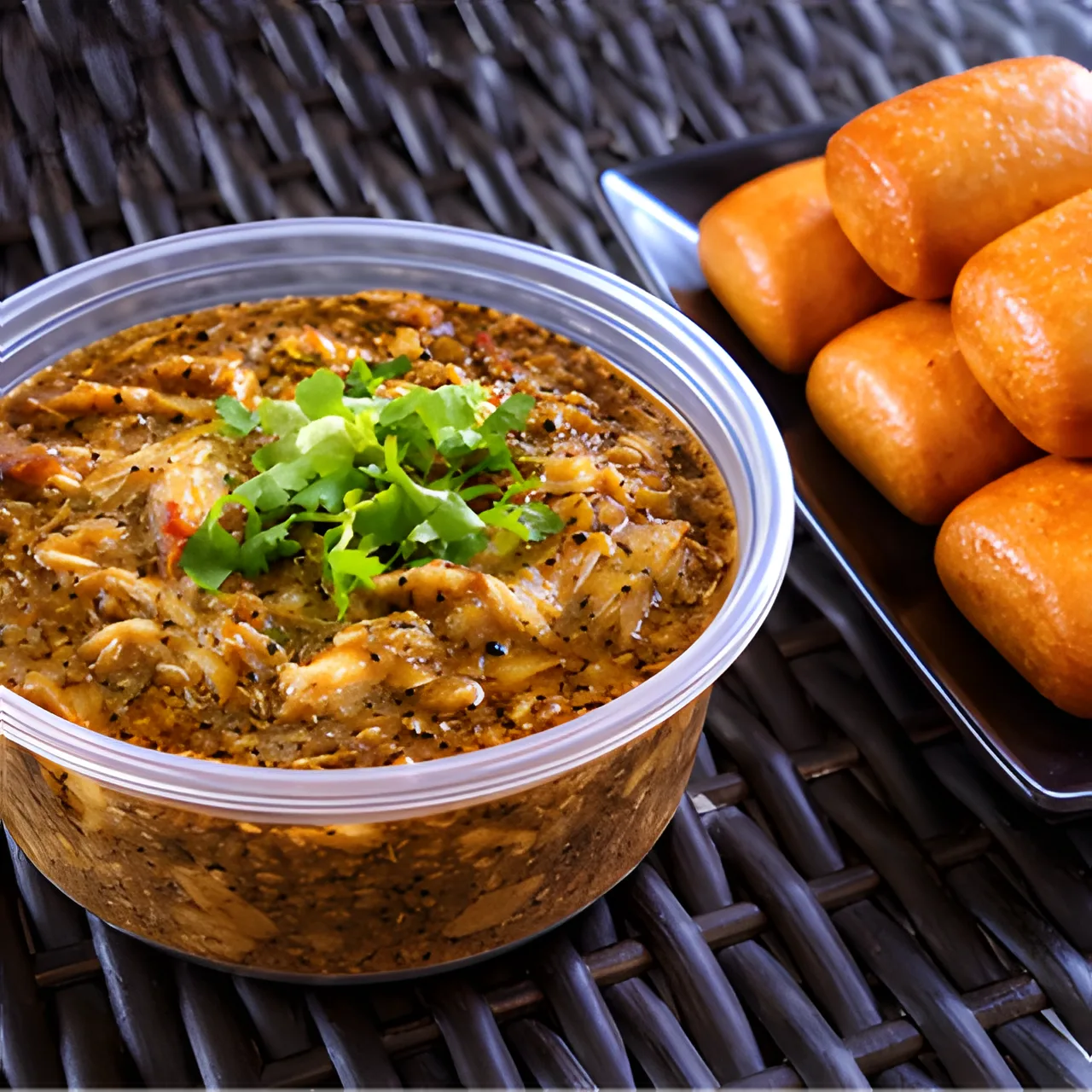 Black Pepper Crab Dip with Man Tou