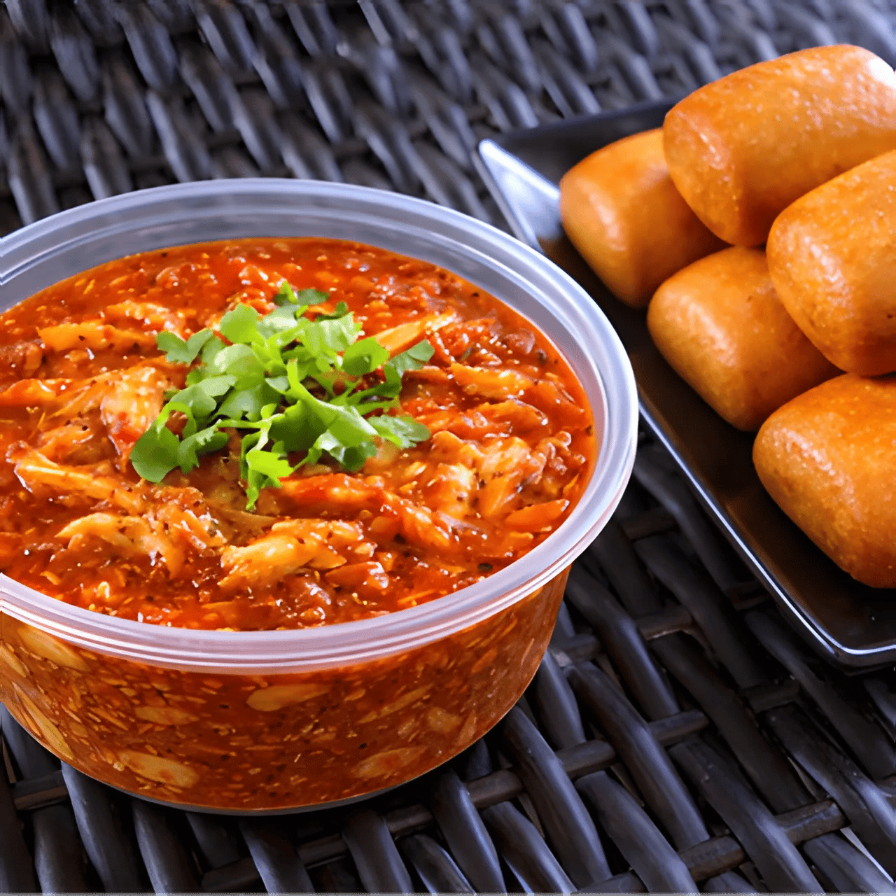 Chili Crab Dip with Man Tou