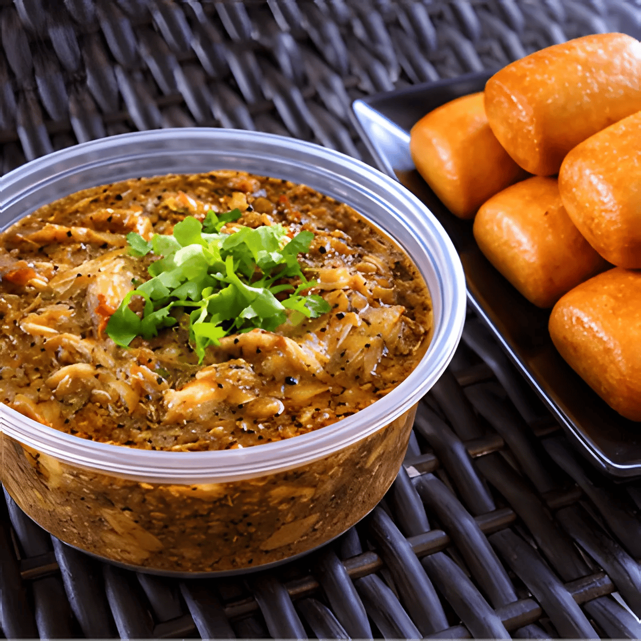 Black Pepper Crab Dip with Man Tou
